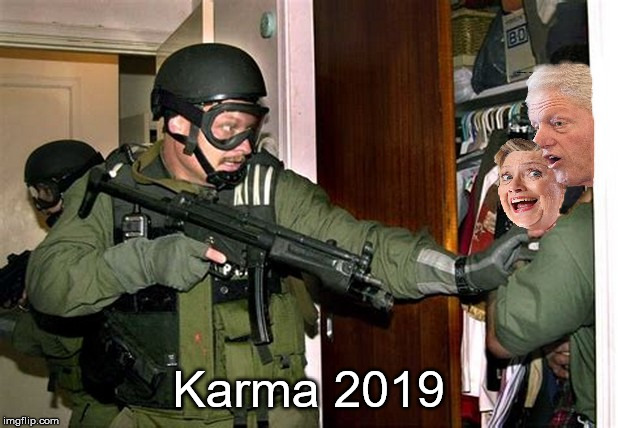 We can only hope | Karma 2019 | image tagged in lock her up,bill and hillary clinton | made w/ Imgflip meme maker