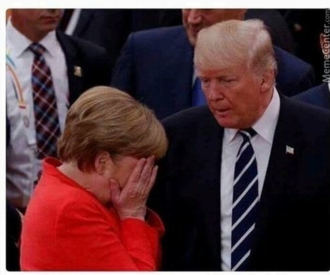 Angela Merkel crying Blank Meme Template