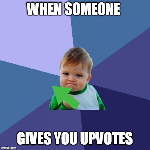 Success Kid Meme | WHEN SOMEONE GIVES YOU UPVOTES | image tagged in memes,success kid | made w/ Imgflip meme maker