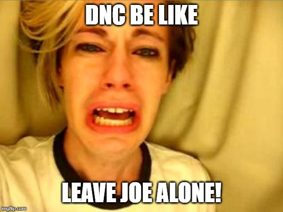 Leave Britney Alone | DNC BE LIKE; LEAVE JOE ALONE! | image tagged in leave britney alone | made w/ Imgflip meme maker