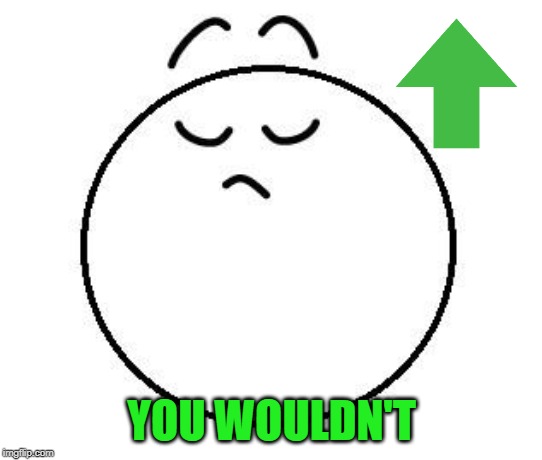 arrogant | YOU WOULDN'T | image tagged in arrogant | made w/ Imgflip meme maker