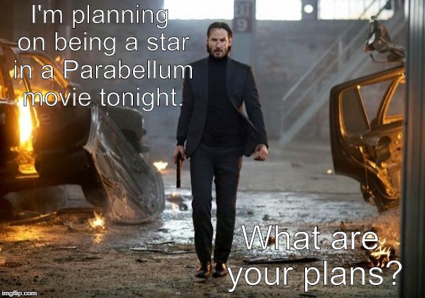 John Wick FYC | I'm planning on being a star in a Parabellum movie tonight. What are your plans? | image tagged in john wick fyc | made w/ Imgflip meme maker