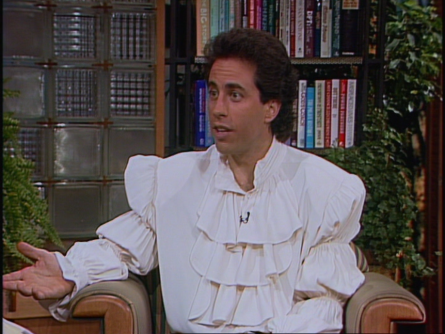 High Quality Seinfeld puffy shirt interview Blank Meme Template