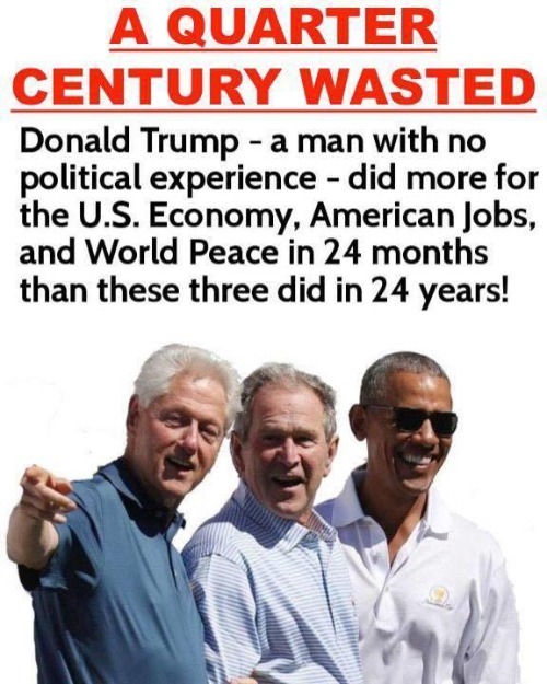 A Quarter Century WASTED by These 3 Stooges | image tagged in bill clinton,george bush,barack obama,3 stooges,deep state conspirators,donald j trump | made w/ Imgflip meme maker