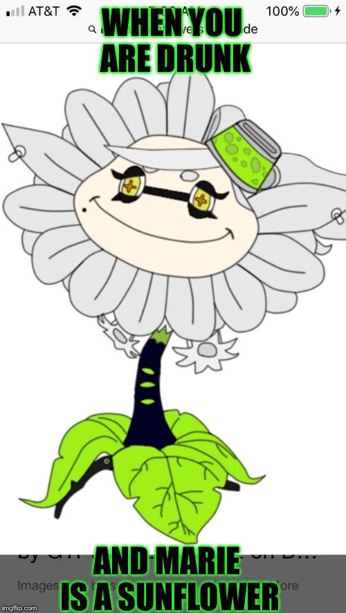 Marie | WHEN YOU ARE DRUNK; AND MARIE IS A SUNFLOWER | image tagged in omg karen | made w/ Imgflip meme maker