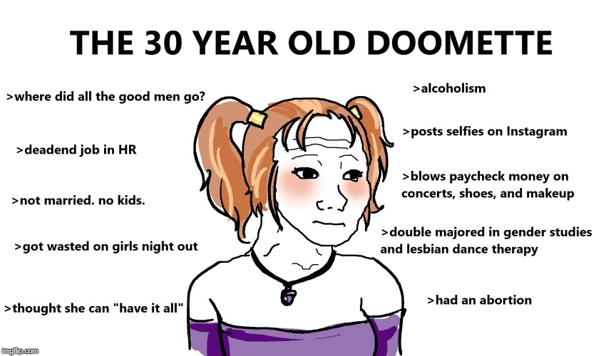 Doomette | image tagged in female,doomer,girl,30yearold,hopeless | made w/ Imgflip meme maker