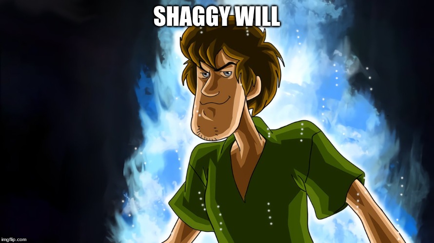 Ultra instinct shaggy | SHAGGY WILL | image tagged in ultra instinct shaggy | made w/ Imgflip meme maker