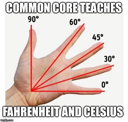 Common core | COMMON CORE TEACHES; FAHRENHEIT AND CELSIUS | image tagged in common core | made w/ Imgflip meme maker
