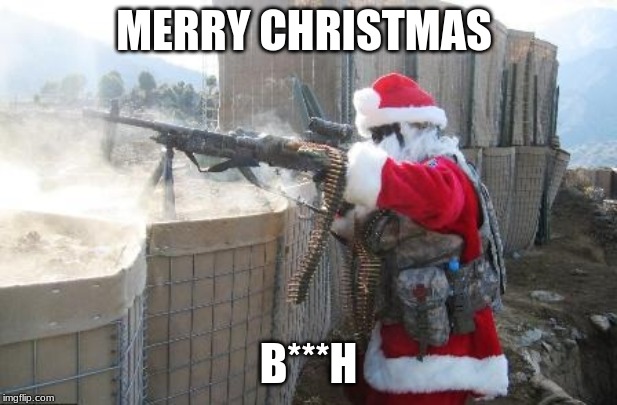 Hohoho | MERRY CHRISTMAS; B***H | image tagged in memes,hohoho | made w/ Imgflip meme maker