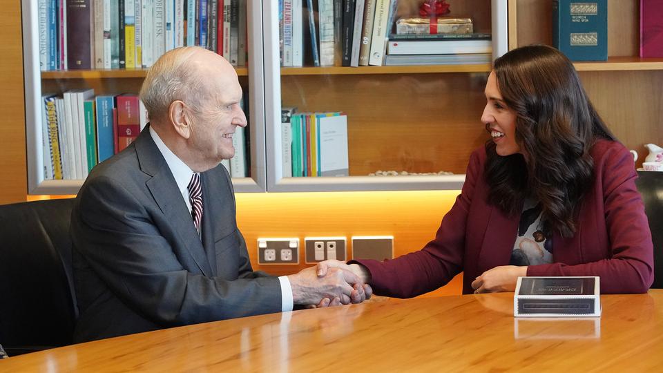 Nelson meets fellow fascist Jacinda Ardern Blank Meme Template