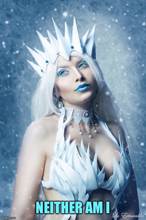 Ice Queen | NEITHER AM I | image tagged in ice queen | made w/ Imgflip meme maker