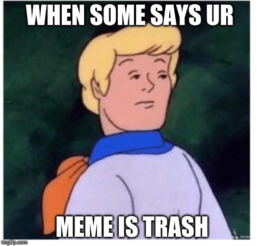 WHEN SOME SAYS UR; MEME IS TRASH | image tagged in memes | made w/ Imgflip meme maker