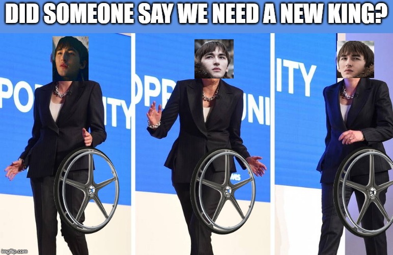 Theresa May Dance | DID SOMEONE SAY WE NEED A NEW KING? | image tagged in theresa may dance | made w/ Imgflip meme maker