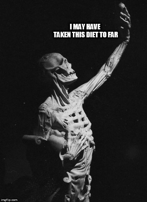 Body | I MAY HAVE TAKEN THIS DIET TO FAR | image tagged in body | made w/ Imgflip meme maker