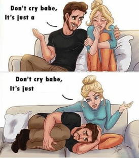 Don't Cry Babe Blank Meme Template