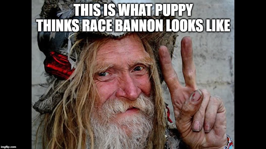 THIS IS WHAT PUPPY THINKS RACE BANNON LOOKS LIKE | made w/ Imgflip meme maker