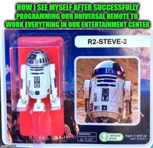 R2 Me Too | image tagged in star wars,remote control,r2d2,funny | made w/ Imgflip meme maker