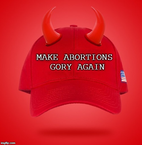 Make Abortions Gory Again | MAKE ABORTIONS GORY AGAIN | image tagged in maga,abortion,gory,women rights | made w/ Imgflip meme maker