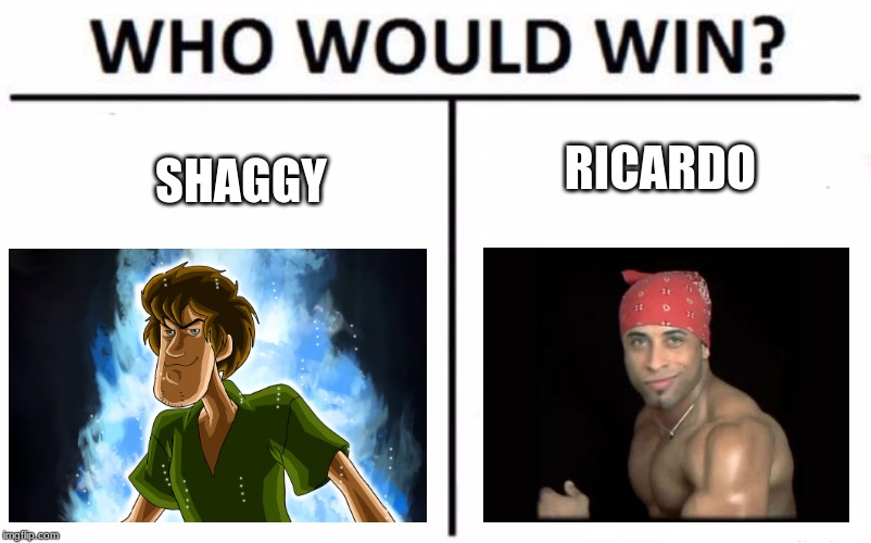 Who Would Win? Meme | SHAGGY; RICARDO | image tagged in memes,who would win | made w/ Imgflip meme maker