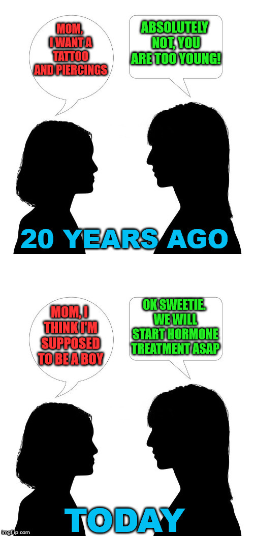 Times have changed | image tagged in gender identity,political meme | made w/ Imgflip meme maker
