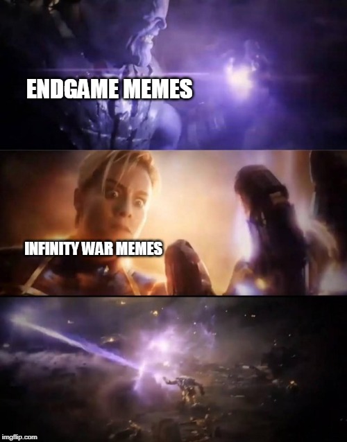 Thanos vs. Captain Marvel | ENDGAME MEMES; INFINITY WAR MEMES | image tagged in thanos vs captain marvel | made w/ Imgflip meme maker