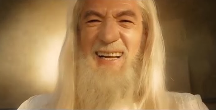 High Quality Gandalf Happy Blank Meme Template