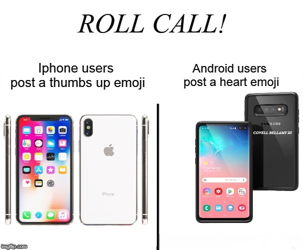 High Quality Roll Call Cell Phone Blank Meme Template
