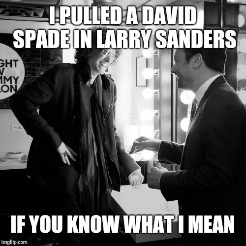 Conversations With A Friend | I PULLED A DAVID SPADE IN LARRY SANDERS; IF YOU KNOW WHAT I MEAN | image tagged in conversations with a friend | made w/ Imgflip meme maker