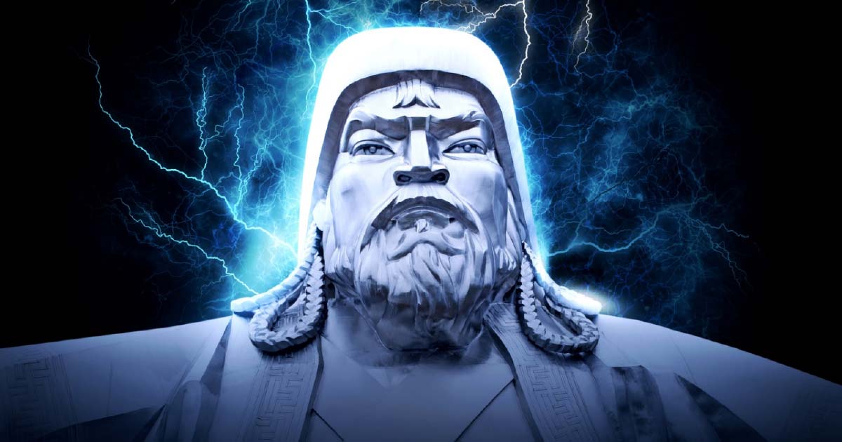 Genghis Khan lightning Blank Meme Template