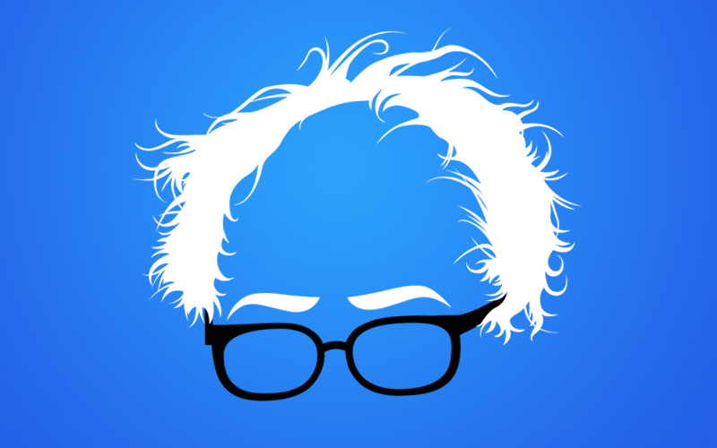 High Quality Bernie's Hair Blank Meme Template