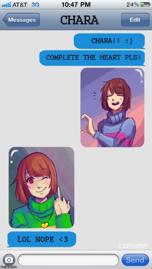 Chara in a nutshell | image tagged in chara,undertale,in a nutshell | made w/ Imgflip meme maker