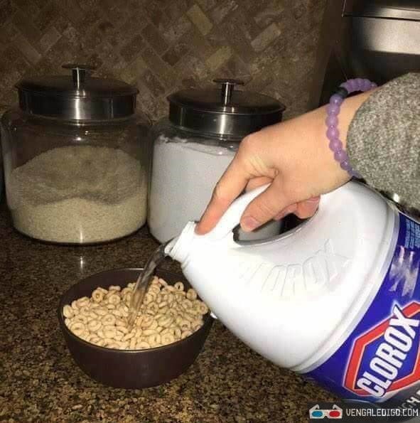 cereal with bleach Blank Meme Template