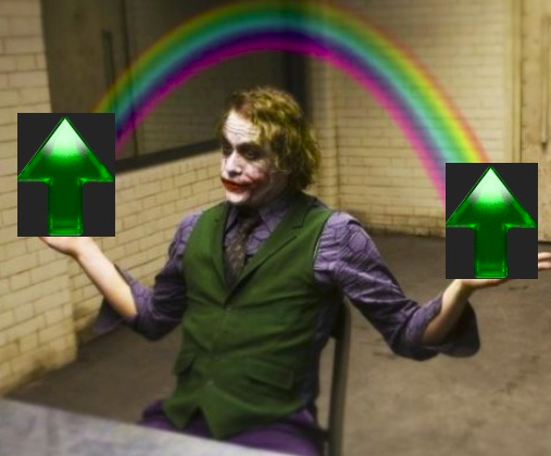 High Quality Joker Gives Upvotes Blank Meme Template