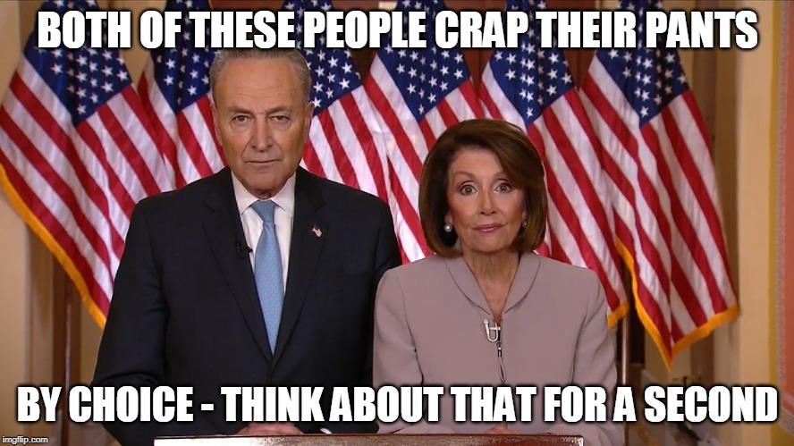 Chuck and Nancy | BOTH OF THESE PEOPLE CRAP THEIR PANTS; BY CHOICE - THINK ABOUT THAT FOR A SECOND | image tagged in chuck and nancy | made w/ Imgflip meme maker