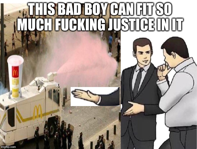 Grimace and Share It | THIS BAD BOY CAN FIT SO MUCH FUCKING JUSTICE IN IT | image tagged in mcdonalds,milkshake,social justice warrior,justice,antifa | made w/ Imgflip meme maker