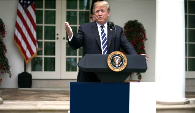 Trump Rose Garden Sign Blank Meme Template