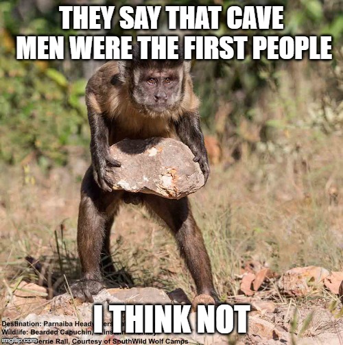 THEY SAY THAT CAVE MEN WERE THE FIRST PEOPLE; I THINK NOT | image tagged in first world problems | made w/ Imgflip meme maker