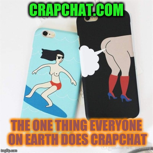 Crapchat App | CRAPCHAT.COM; THE ONE THING EVERYONE ON EARTH DOES CRAPCHAT | image tagged in crapchat app | made w/ Imgflip meme maker