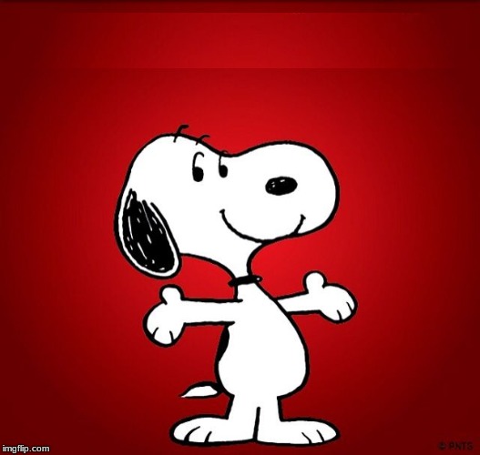 High Quality snoopy red background Blank Meme Template