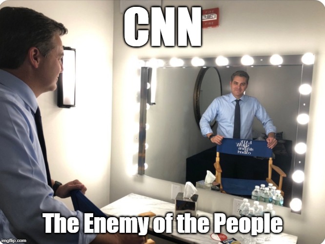 Jim Acosta & CNN: The enemy of the people | CNN; The Enemy of the People | image tagged in jim acosta mirror,cnn | made w/ Imgflip meme maker