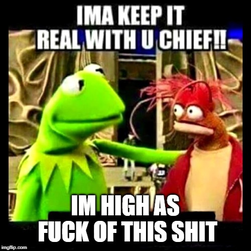 Imma Keep It Real With You Chief | IM HIGH AS F**K OF THIS SHIT | image tagged in imma keep it real with you chief | made w/ Imgflip meme maker