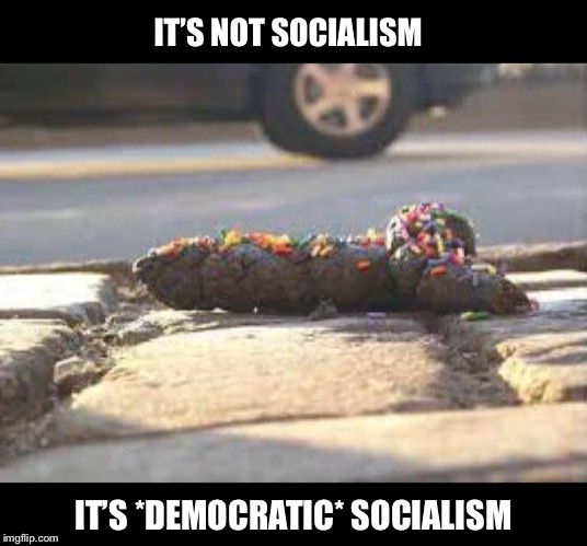 Do the sprinkles add calories to this turd? | IT’S NOT SOCIALISM; IT’S *DEMOCRATIC* SOCIALISM | image tagged in socialism,democratic socialism,turd | made w/ Imgflip meme maker