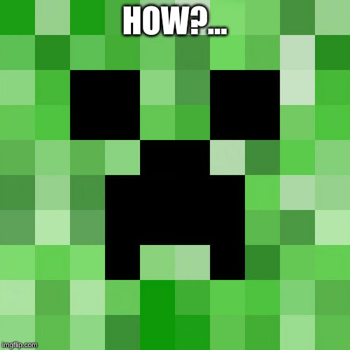 Scumbag Minecraft Meme | HOW?... | image tagged in memes,scumbag minecraft | made w/ Imgflip meme maker
