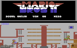 Mario Bros sleep | image tagged in gifs,commodore 64 | made w/ Imgflip images-to-gif maker