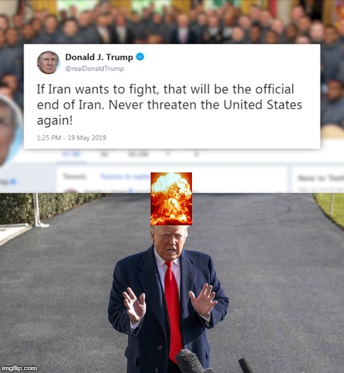 Nuclear Trumpet | image tagged in nukes,nuke,nuclear,donald trump,trump | made w/ Imgflip meme maker
