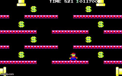 Mario Bros Money! | image tagged in gifs,sharp x1 | made w/ Imgflip images-to-gif maker