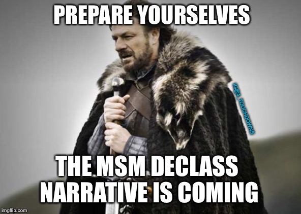 PANIC in [DC]. | PREPARE YOURSELVES; IG@4_TOUCHDOWNS; THE MSM DECLASS NARRATIVE IS COMING | image tagged in spygate,cnn,msnbc,nbc,cbs,abc | made w/ Imgflip meme maker