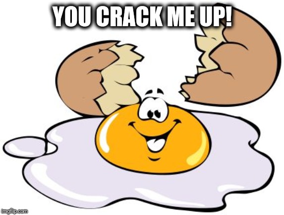 crack me up | YOU CRACK ME UP! | image tagged in crack me up | made w/ Imgflip meme maker