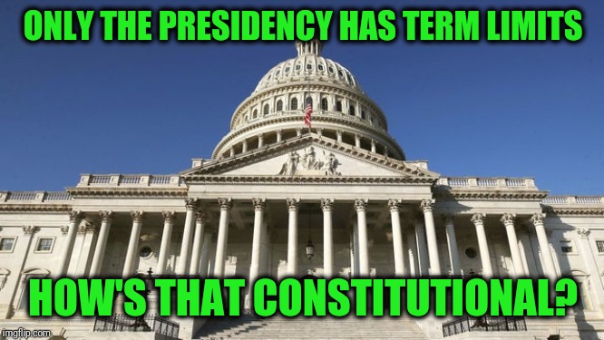 ONLY THE PRESIDENCY HAS TERM LIMITS HOW'S THAT CONSTITUTIONAL? | made w/ Imgflip meme maker