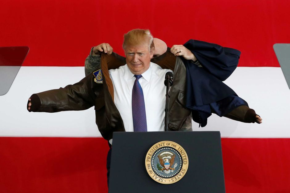 High Quality Donald Trump Bomber Jacket Blank Meme Template